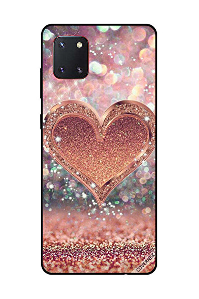 Covernex غطاء حماية لهاتف سامسونج جالكسي نوت 10 لايت - قلب ذهبي لامع