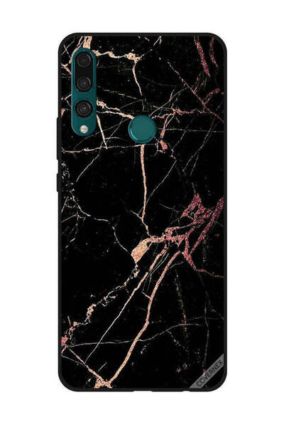 Covernex Protective Case Cover For Huawei Y9 Prime 2019 Racked Black Marble P...
