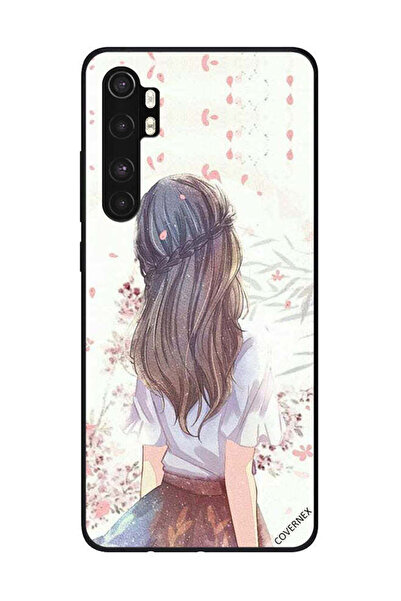 Covernex غطاء حماية لهاتف شاومي مي نوت 10 لايت، فتاة لطيفة تخفي فمها على شكل ...