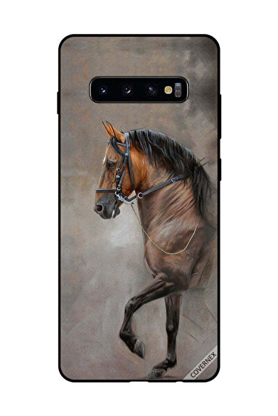 Covernex غطاء حماية لهاتف سامسونج جالاكسي S10 بلس صورة حصان عتيقة
