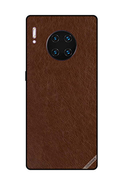 Covernex Protective Case Cover For Huawei Mate 30 Pro Dark Brown Leather Pattern