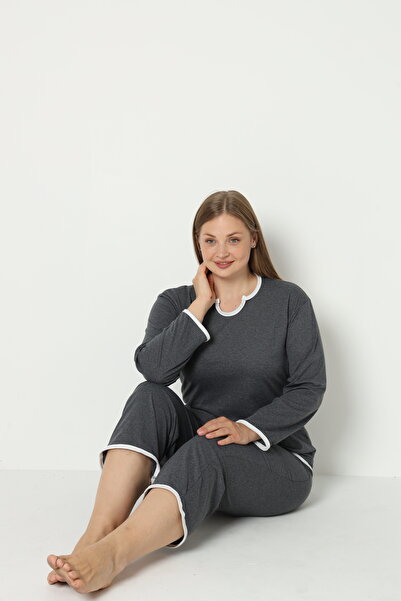 FAMES PİJAMA SUMMER PLUS SIZE PAJAMA SET