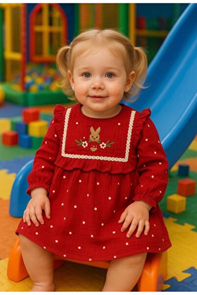 UrazTasarım %100 Müslin Kız Çocuk Şık Elbise , %100 Müslin Kız Bebek Şık Elbise