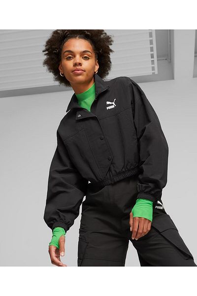 Puma Women Sportswear Long Sleeve Training Windbreaker Jacket, Black