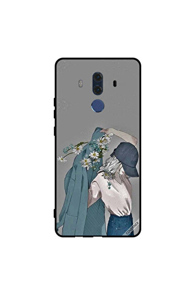 Covernex غطاء حماية لهاتف هواوي ميت 10 برو، فتاة ترتدي معطفًا مزهرًا