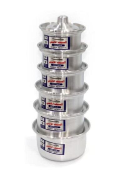 Generic 6-piece silver cookware set