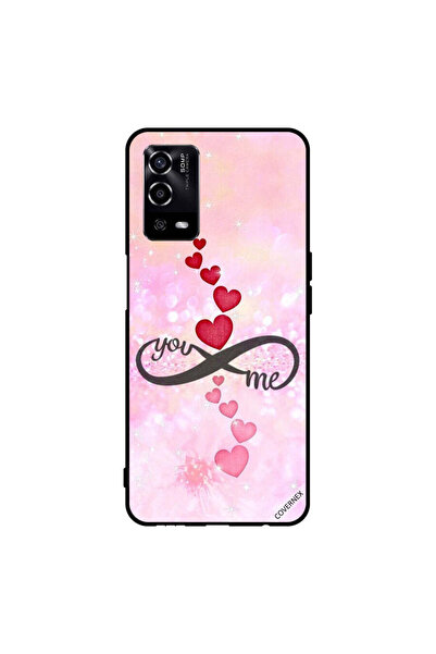Covernex غطاء حماية لهاتف Oppo A55/56 - قلوب حمراء ووردية - You Infinity Me
