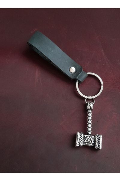 BSN Store Thor Hammer Figure Keychain Premium Hand Made Real Leather Keychain