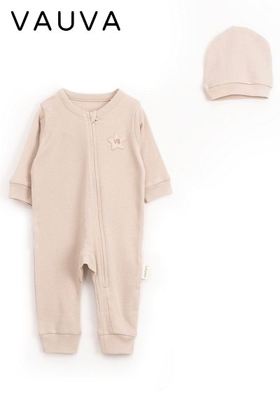 Vauva Baby Kids Girls Boys Zipper Jumpsuit Seasonal Long Sleeve Breathable Custom Rompers
