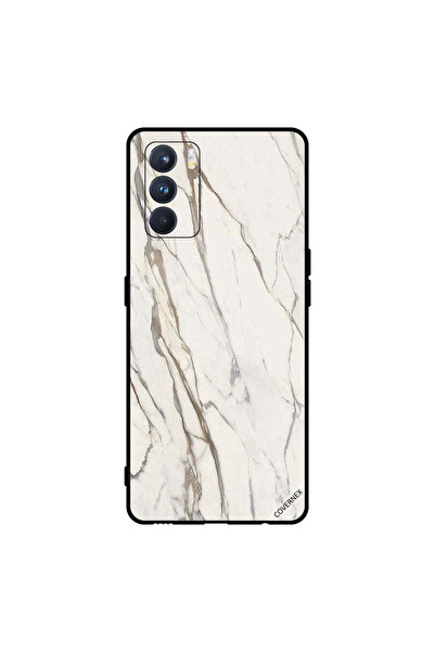 Covernex غطاء حماية لهاتف Oppo K9 Pro بنمط رخامي أبيض متشقق
