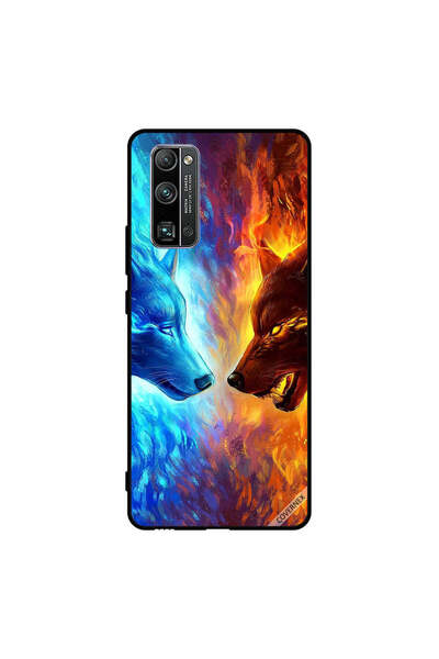 Covernex غطاء حماية لهاتف Honor 30 Pro+ بتصميم ذئب الماء والنار
