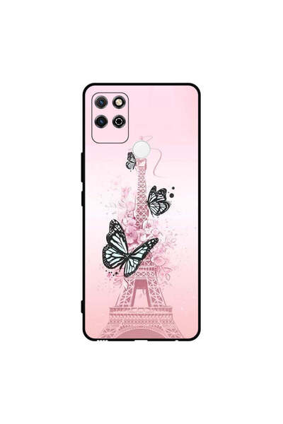 Covernex غطاء حماية لهاتف Honor Play 5T برسومات فراشات سوداء على برج Effiel
