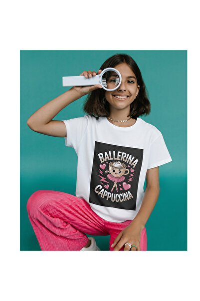 ALPŞAN TİCARET Ballerina Cappuccino T-Shirt Kids T-Shirt Ballerina Cappuccino...