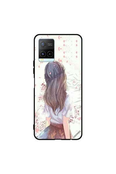 Covernex غطاء حماية لهاتف Vivo Y32 فتاة لطيفة في تفكير عميق