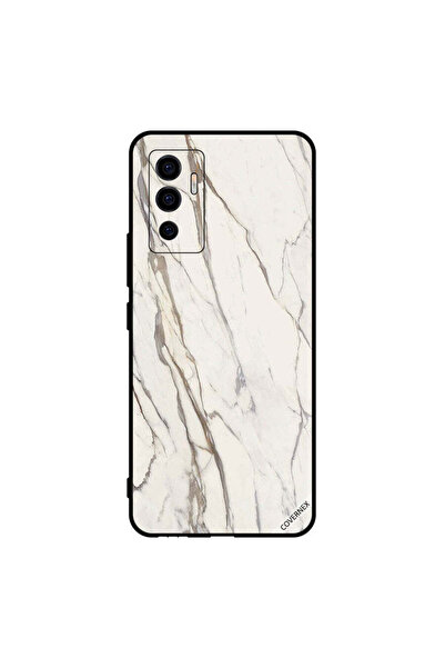 Covernex غطاء حماية لهاتف Vivo V23e 5G بنمط رخامي أبيض متشقق