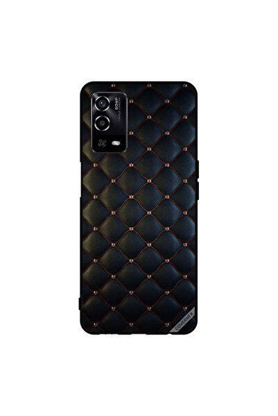 Covernex غطاء حماية لهاتف Oppo A55/56 بنقشة ستابرز على قماش أسود