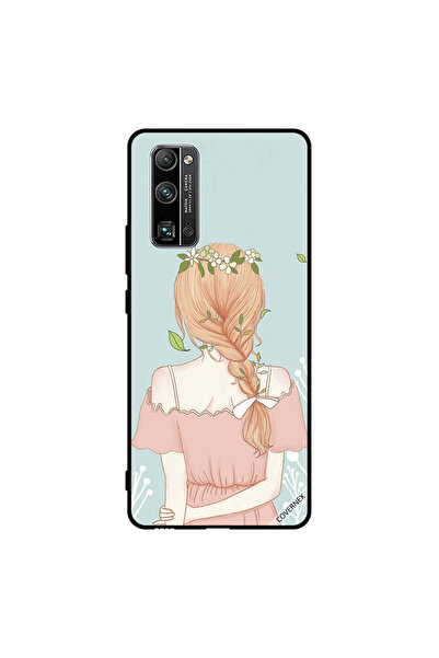 Covernex غطاء حماية لهاتف Honor 30 Pro+ بتصميم فتاة واقفة لطيفة