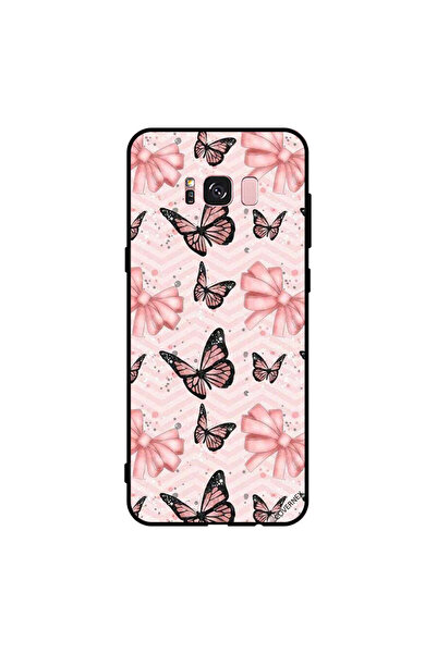 Covernex غطاء حماية لهاتف سامسونج جالاكسي S8+ بنقشة فراشات باللونين الأسود وا...