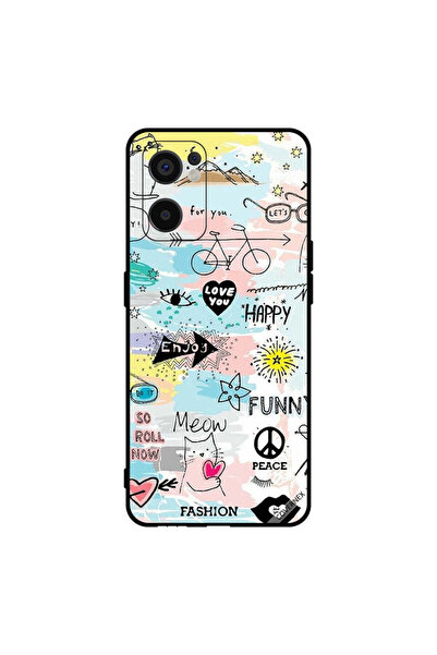 Covernex غطاء حماية لهاتف Oppo Reno7 SE 5G Doodle Meow Enjoy