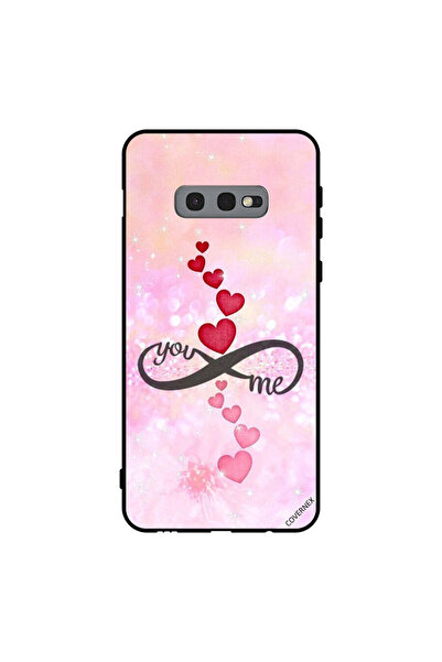 Covernex غطاء حماية لهاتف سامسونج جالاكسي S10e قلوب حمراء ووردية أنت إنفينيتي مي