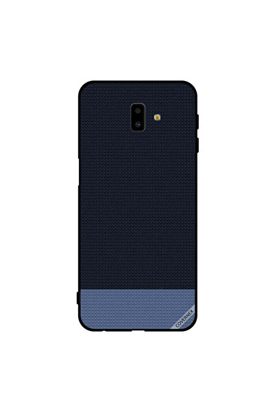 Covernex غطاء حماية لهاتف سامسونج جالاكسي J6+ بنقشة أشكال منقطة باللون الأزرق