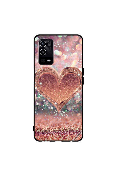 Covernex Protective Case Cover For Oppo A55/56 Golden Glitter Heart