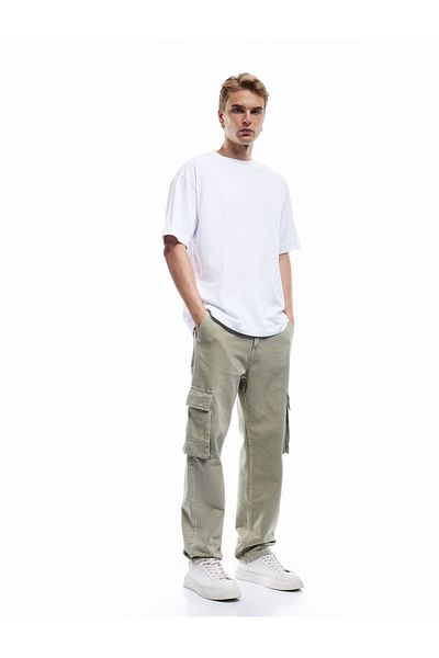 Koton Short Sleeve Crew Neck Cotton Basic Oversize T-Shirt