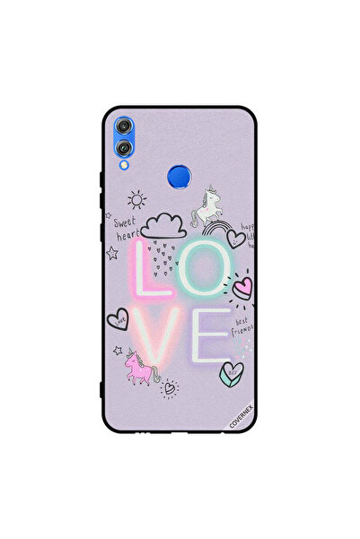 Covernex غطاء حماية لهاتف Honor 8X بتصميم قلب حلو وحب وحيد القرن