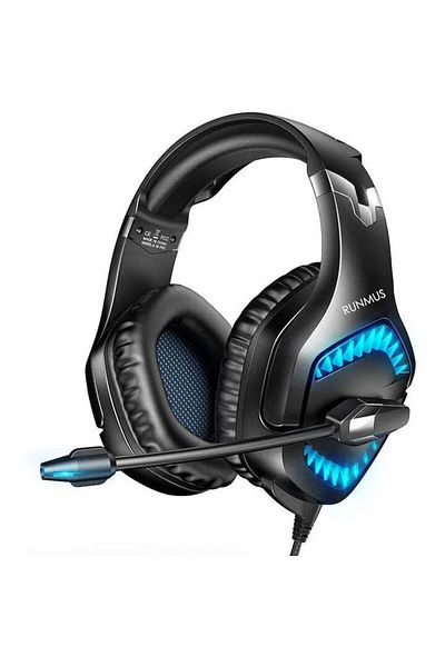 RUNMUS Căști de gaming profesionale K1 PRO, albastre - Produs nou