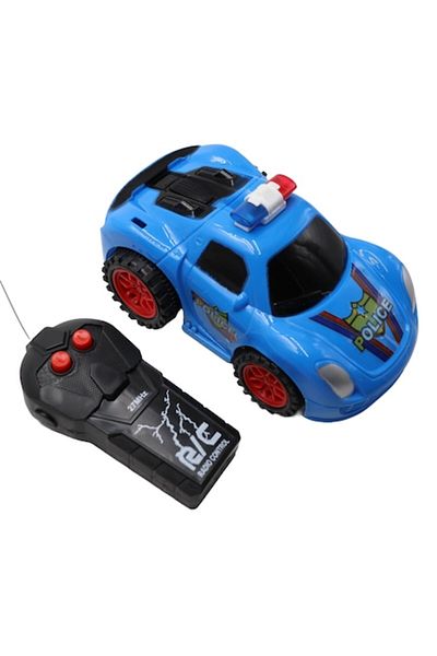 dalimag Interactive Toy Police Car with Remote Control, Forward and Backward, Rotation, 20 cm, Blue