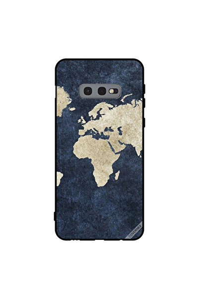Covernex غطاء حماية لهاتف سامسونج جالاكسي S10e بنمط خريطة على الجينز