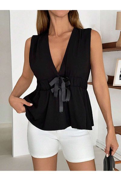 Pozitif ΜΠΛΟΥΖΑ ΜΕ ΕΛΑΣΤΙΚΟ ΜΕ ΖΩΝΗ ΚΑΙ ΛΑΒΕΛ