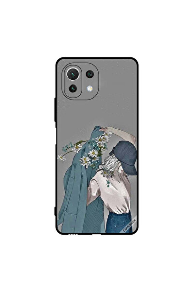 Covernex غطاء حماية لهاتف شاومي مي 11 لايت، فتاة ترتدي معطفًا مزهرًا