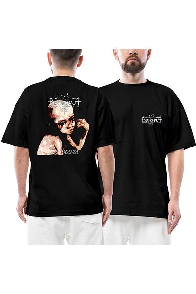 Z zepplin Psychonaut 4 Dipsomania Μπροστινό Πίσω Μπλουζάκι με στάμπα μαύρο Oversize