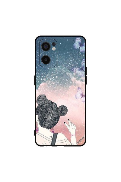 Covernex غطاء حماية لهاتف Oppo Reno7 SE 5G فتاة تصنع علامة النصر