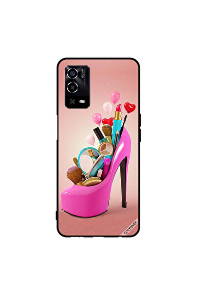 Covernex Protective Case Cover For Oppo A55/56 Pink Shoe With Makeup Items