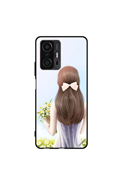 Covernex غطاء حماية لهاتف شاومي 11T برو - فتاة جميلة تحمل الزهور