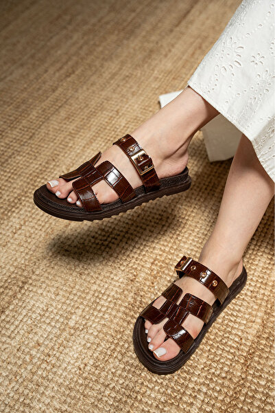 LAMİNTA Дамски пантофи с дебела подметка и колан Arella