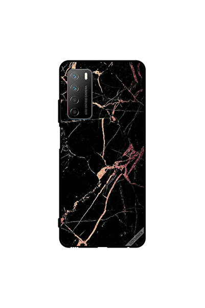 Covernex غطاء حماية لهاتف Honor Play 4 بنمط رخامي أسود