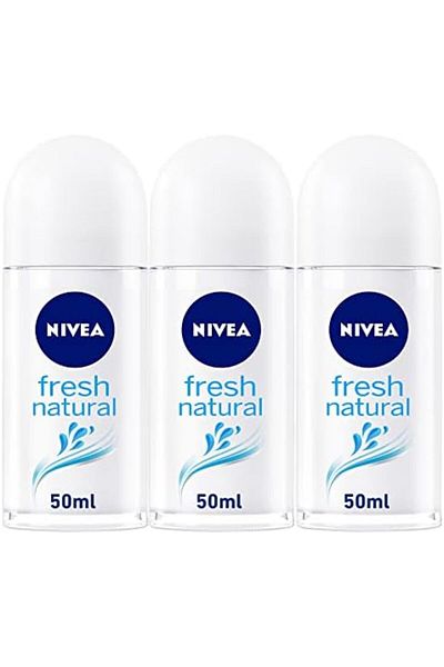 NIVEA Deodorant Roll-on for Women, 48h Protection, Fresh Natural Ocean Extracts, 3x50ml