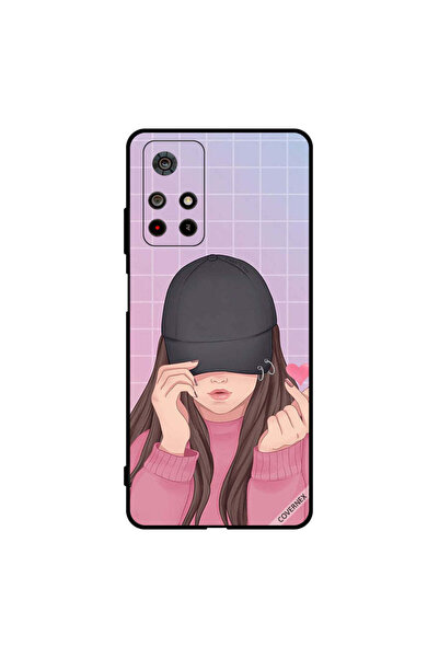 Covernex غطاء حماية لهاتف Poco M4 Pro - سناب لوف - فتاة ذات قبعة سوداء
