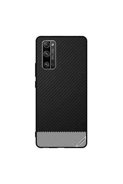 Covernex غطاء حماية لهاتف Honor 30 Pro+ بنمط خطوط سوداء ورمادية