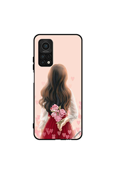 Covernex غطاء حماية لهاتف شاومي مي 10 تي برو 5 جي، فتاة تخفي الزهور