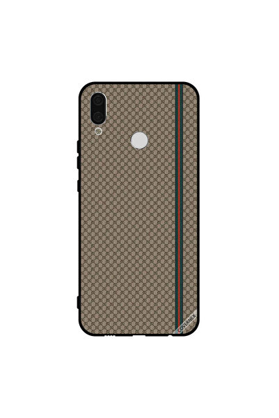 Covernex غطاء حماية لهاتف هواوي نوفا 3i بخطوط حمراء وخضراء على نمط بني