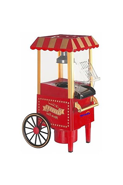 DLC آلة صنع الفشار بدون زيت - ١٢٠٠ واط - تعمل بالهواء الساخن (أحمر/أسود)