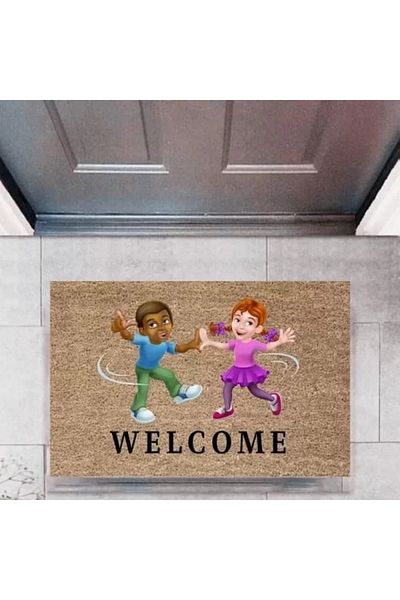 Mu Art Ahşap Door Mat Decorative Digital Printing Kidsp-2722