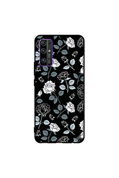 Covernex غطاء حماية لهاتف Honor 30 بنقشة زهور باللونين الأبيض والأسود