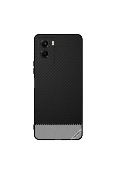 Covernex غطاء حماية لهاتف Vivo Y55s 5G بنمط خطوط سوداء ورمادية