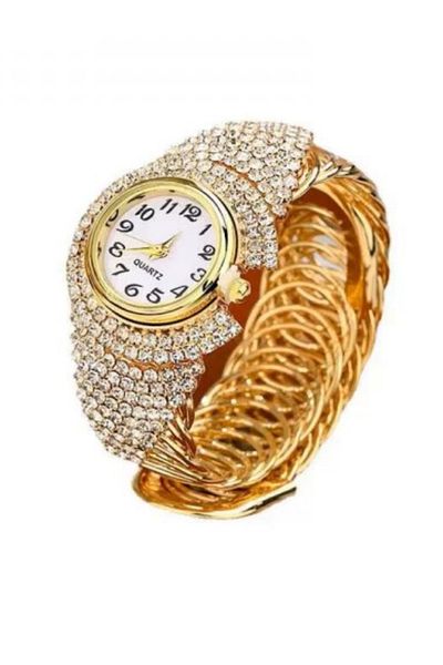 Kelan Luxury Diamond Watch 14K Gold Crystals