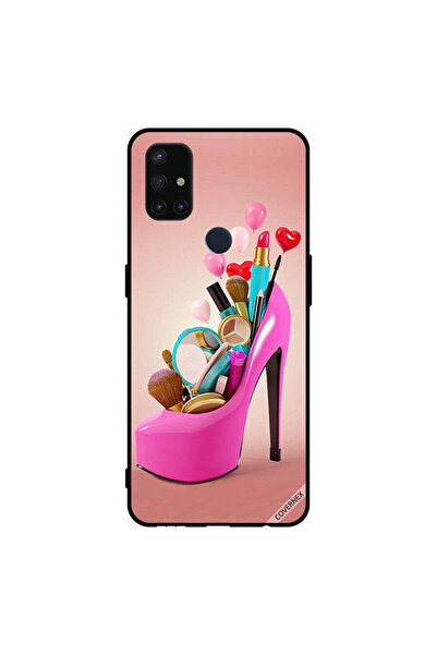 Covernex غطاء حماية لهاتف Oneplus Nord N10 5G حذاء وردي مع أدوات مكياج